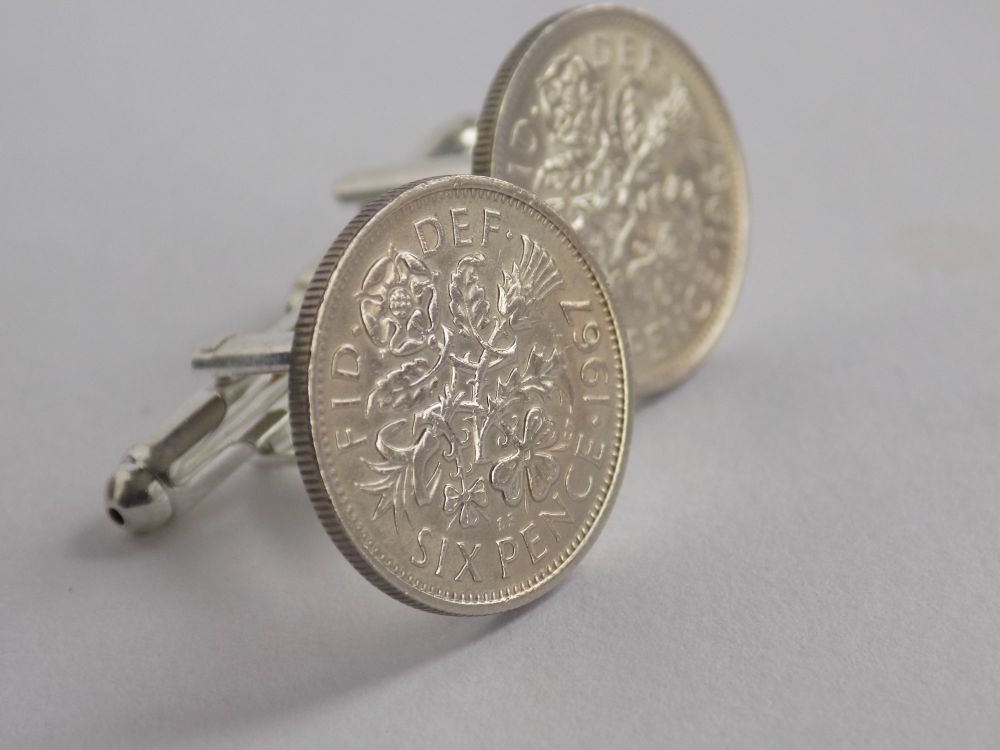 sixpence cufflinks