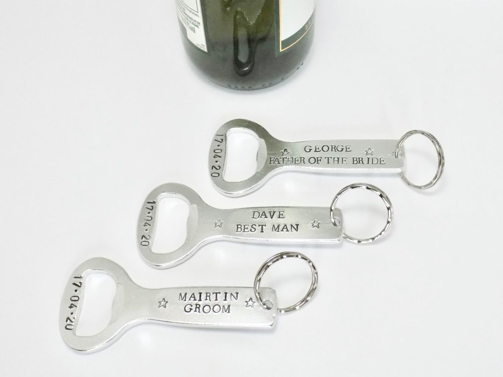 Wedding Bottle Opener Keyrings