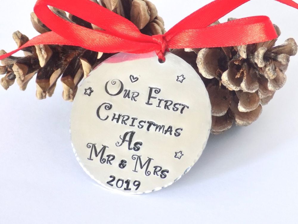 Our First Christmas as Mr and Mrs Christmas Bauble