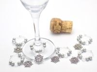 Snowflake Wine Glass Charms