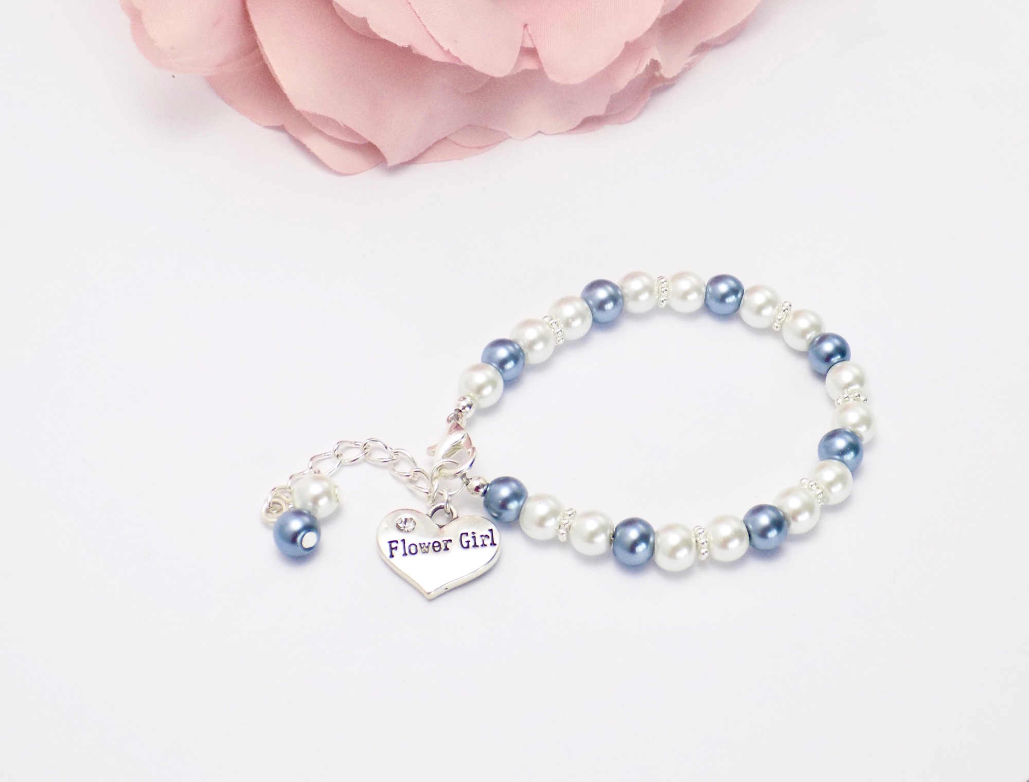 Coral Flower Girl Bracelet Michelle's Handcrafted Jewellery