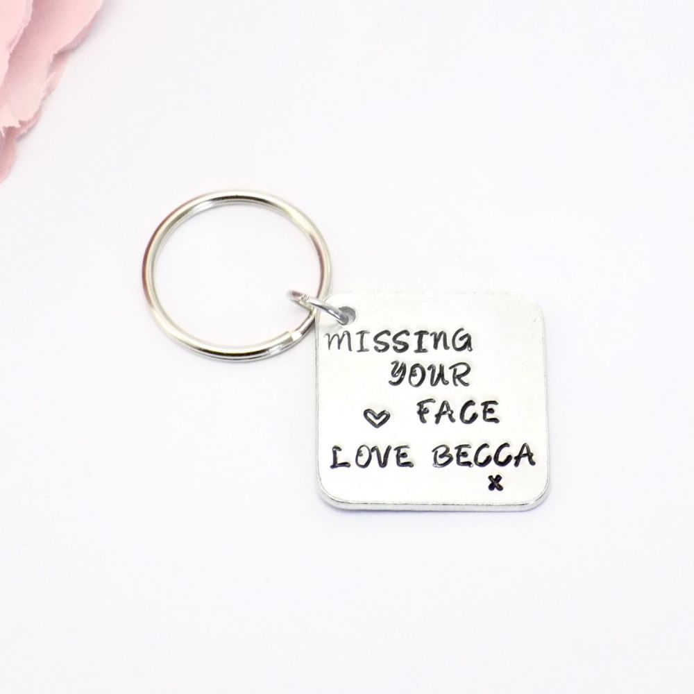 Missing Your Face Keyring
