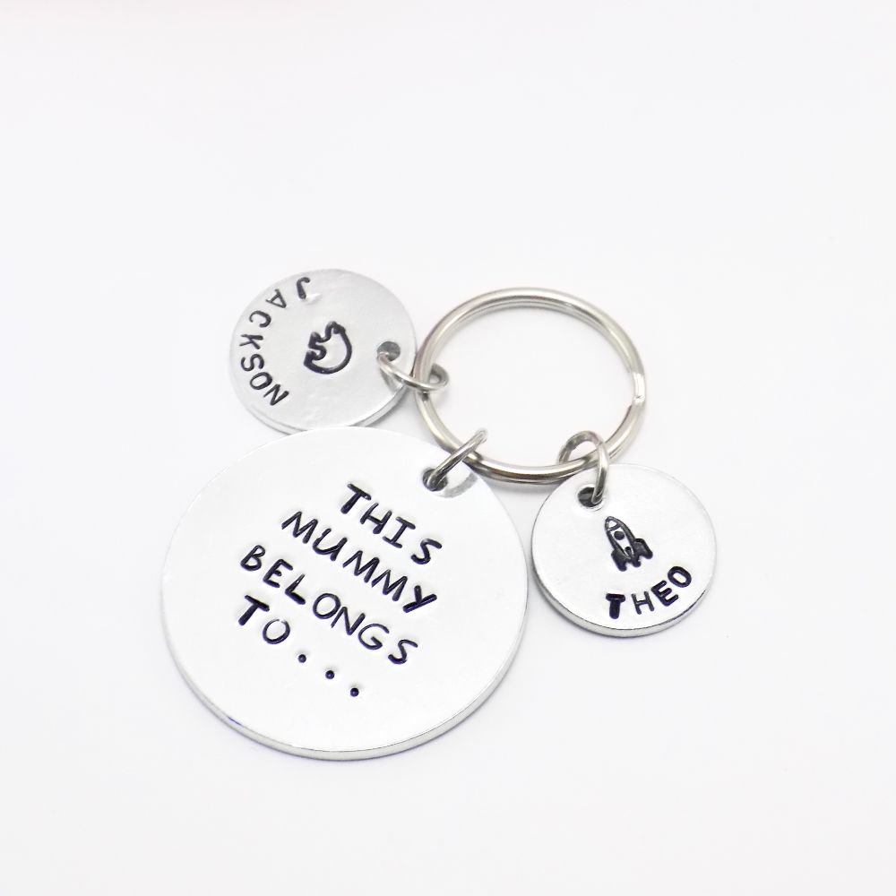 Custom Hand-Stamped Keyrings: Perfect for Her