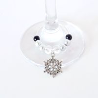 Set of 6 Snowflake Wine Glass Tags