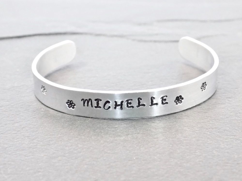 Name Cuff Bracelet | Hand Stamped Bracelet | Michelle's Handcrafted  Jewellery