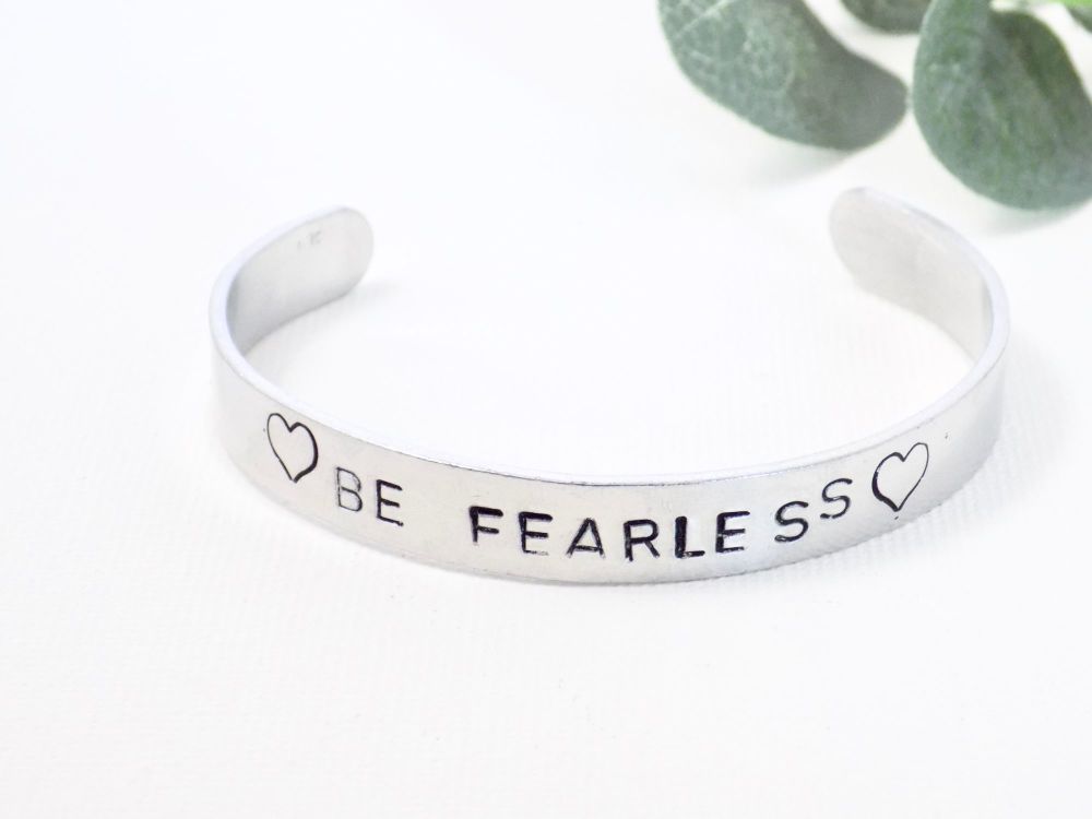 Be Fearless Quote Bracelet