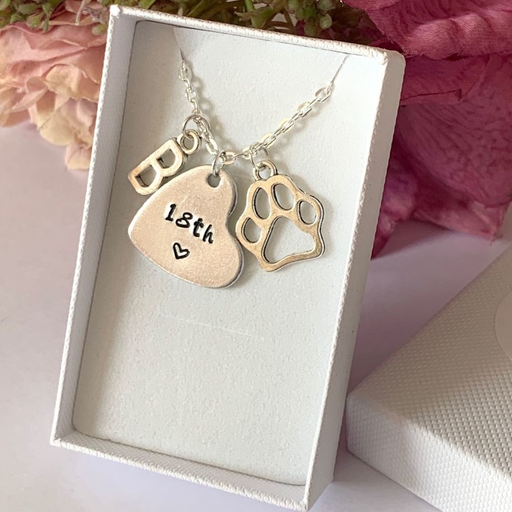 Esme 18th Birthday Disc and Birthstone Personalised Name Necklace | Bloom  Boutique