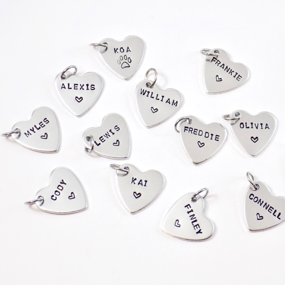Heart Shaped Name Tag for Keyring