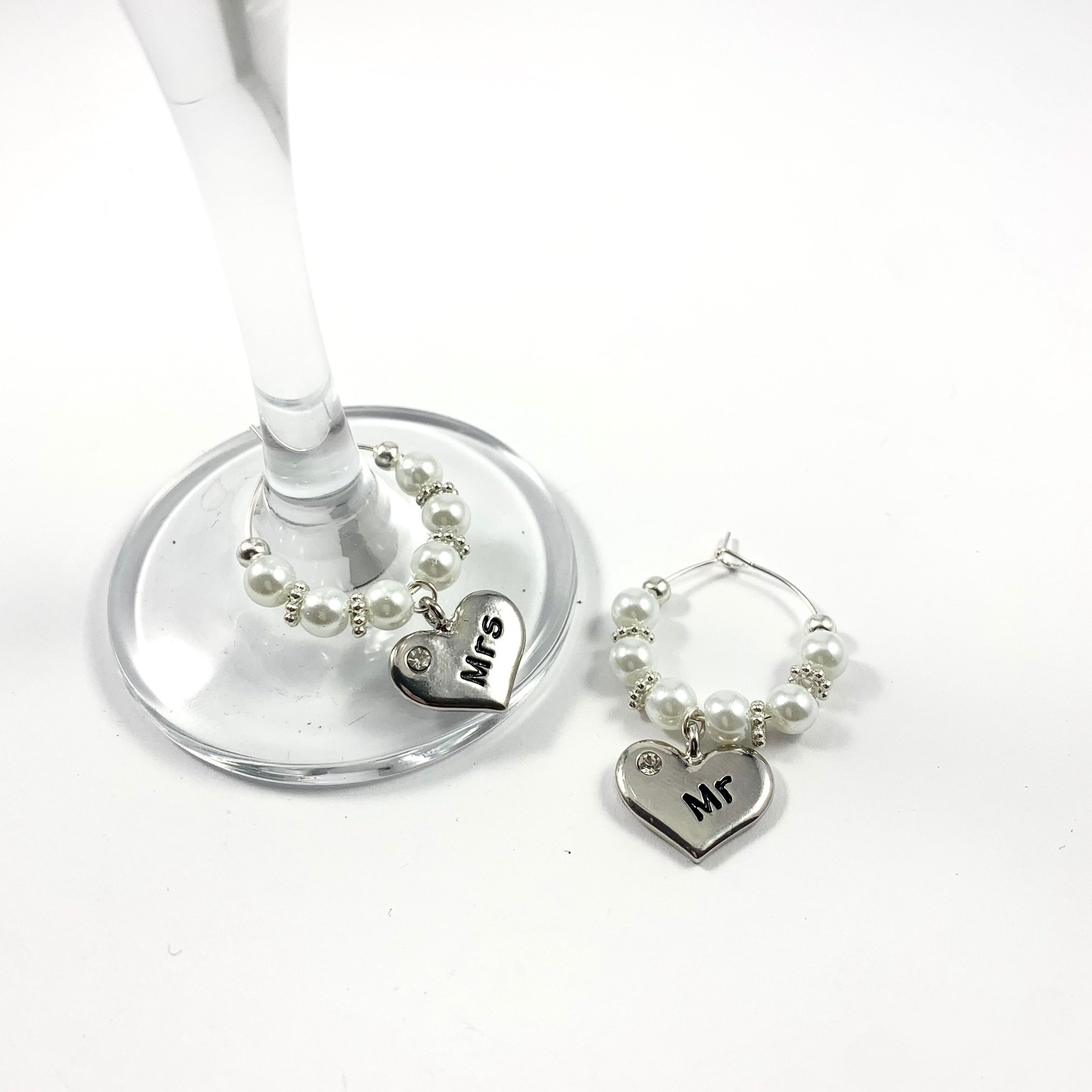 Mr and Mrs Wine Charms