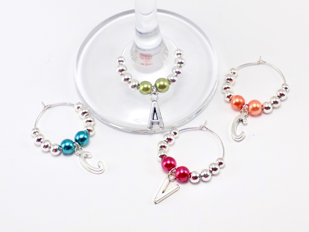 personalised wine glass charms