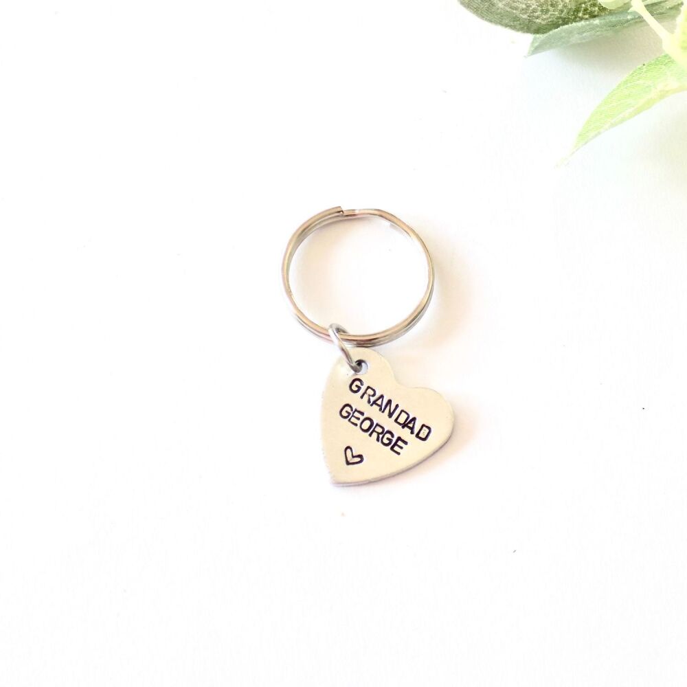 Personalised Heart Keyring
