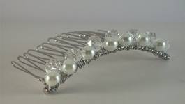 Pear and Crystal Bridal comb