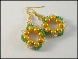 Bead woven earrings