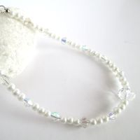 Pearl and Crystal Ankle Bracelet