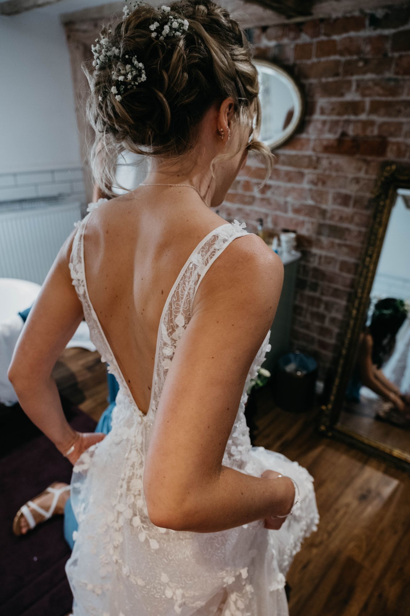 low back wedding dress