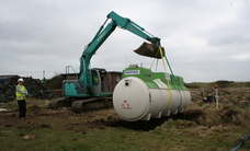 Commercial sewage treatment plant installation