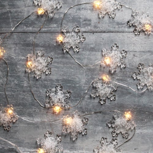 Snowflake glass micro fairy lights