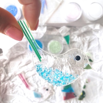 Fused glass kit  - Set of 5  birds