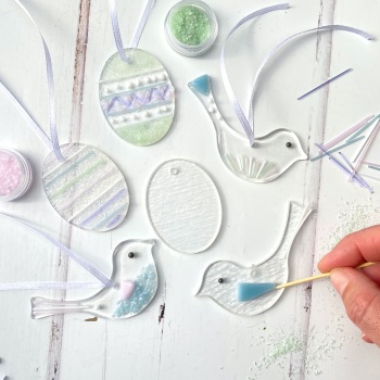 Make at home fused glass kit -  Easter decorations