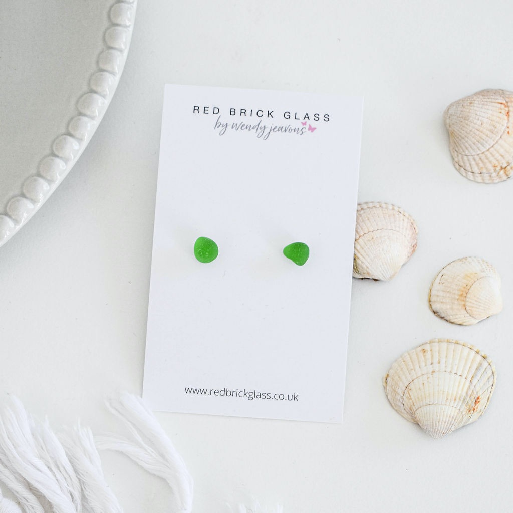 Sea Glass stud earrings