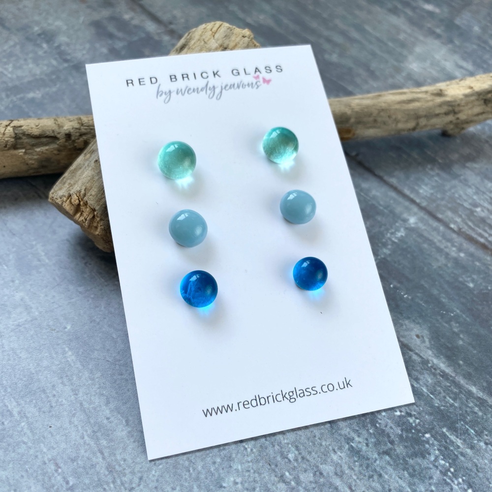 Ocean Blues stud earrings