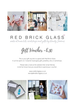 Gift voucher PDF for Red Brick Glass, £25 - £100