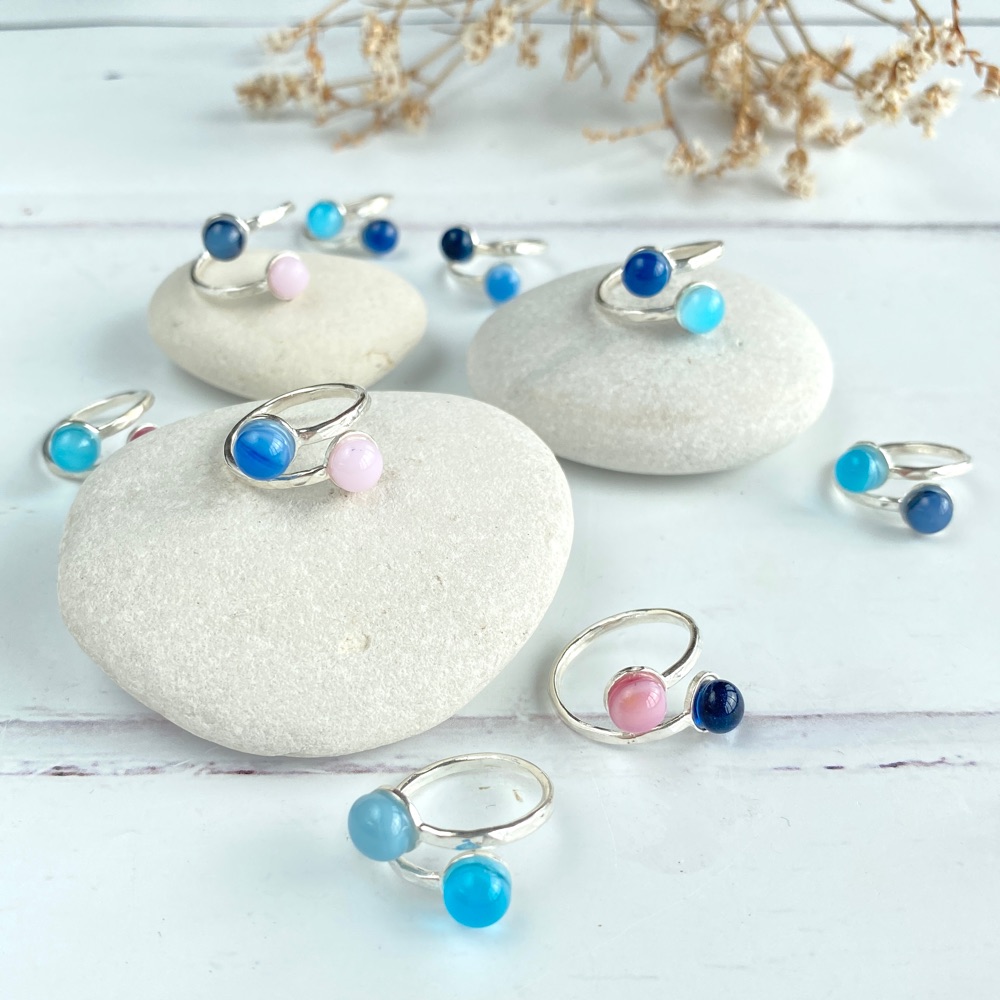 Glass rings Fused glass kits and gifts shop Red Brick Glass by