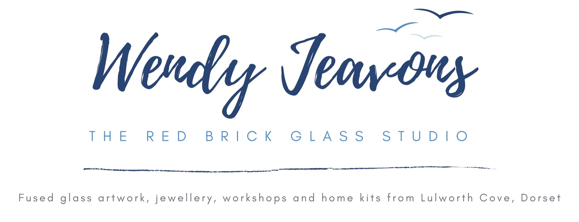 Red Brick Glass pretty products and wonderful workshops by Wendy Jeavons logo