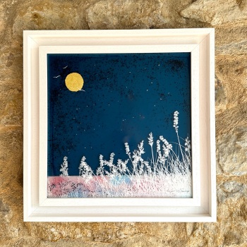 'Harvest Moon' - fused glass artwork
