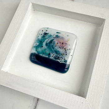 'It's Just A Little Storm' - Set of 3 fused glass artworks.