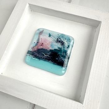 'Waiting For The Storm To Pass' - Set of 3 fused glass artworks.