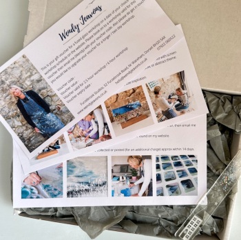 Gift voucher box for a 6 hour glass workshop. £200