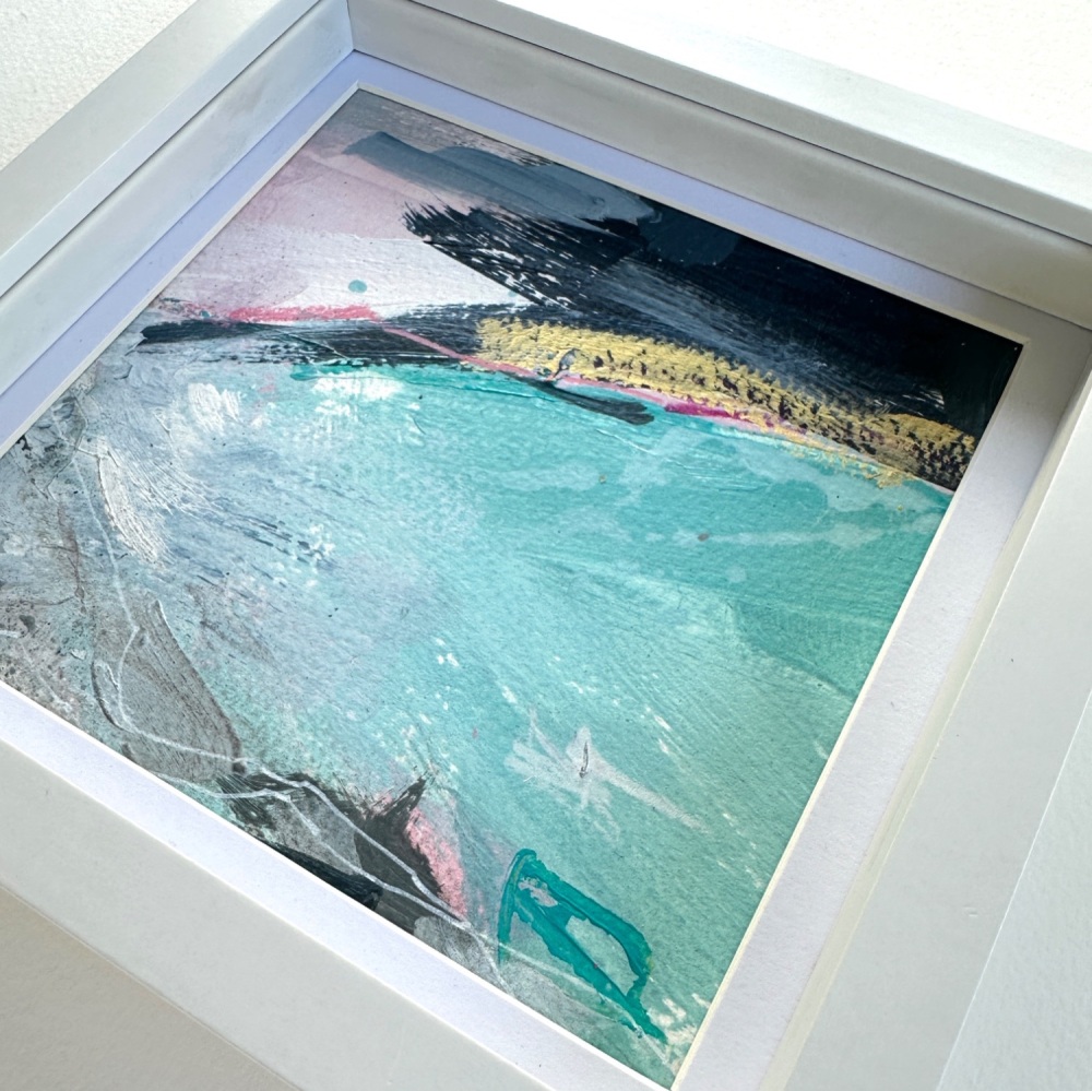 Cove - acrylic paint on paper - framed