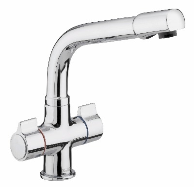Sigma Monobloc Kitchen Sink Mixer in White