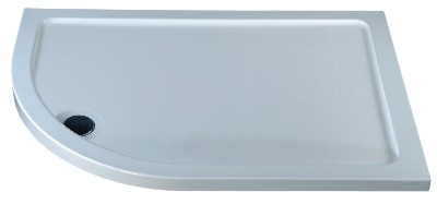 Ethos Offset Quadrant Slimline Left Hand Shower Tray 900 x 800mm