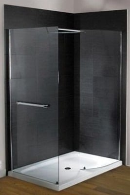 DLX 1400 x 900mm Walk In Front & Side Panel Shower enclosure