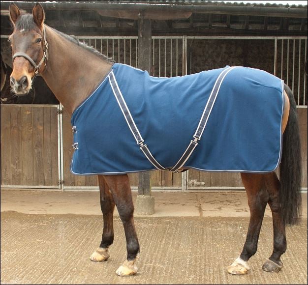 Personalised 'Comfey' Fleece Rug inc embroidery. Navy or Red