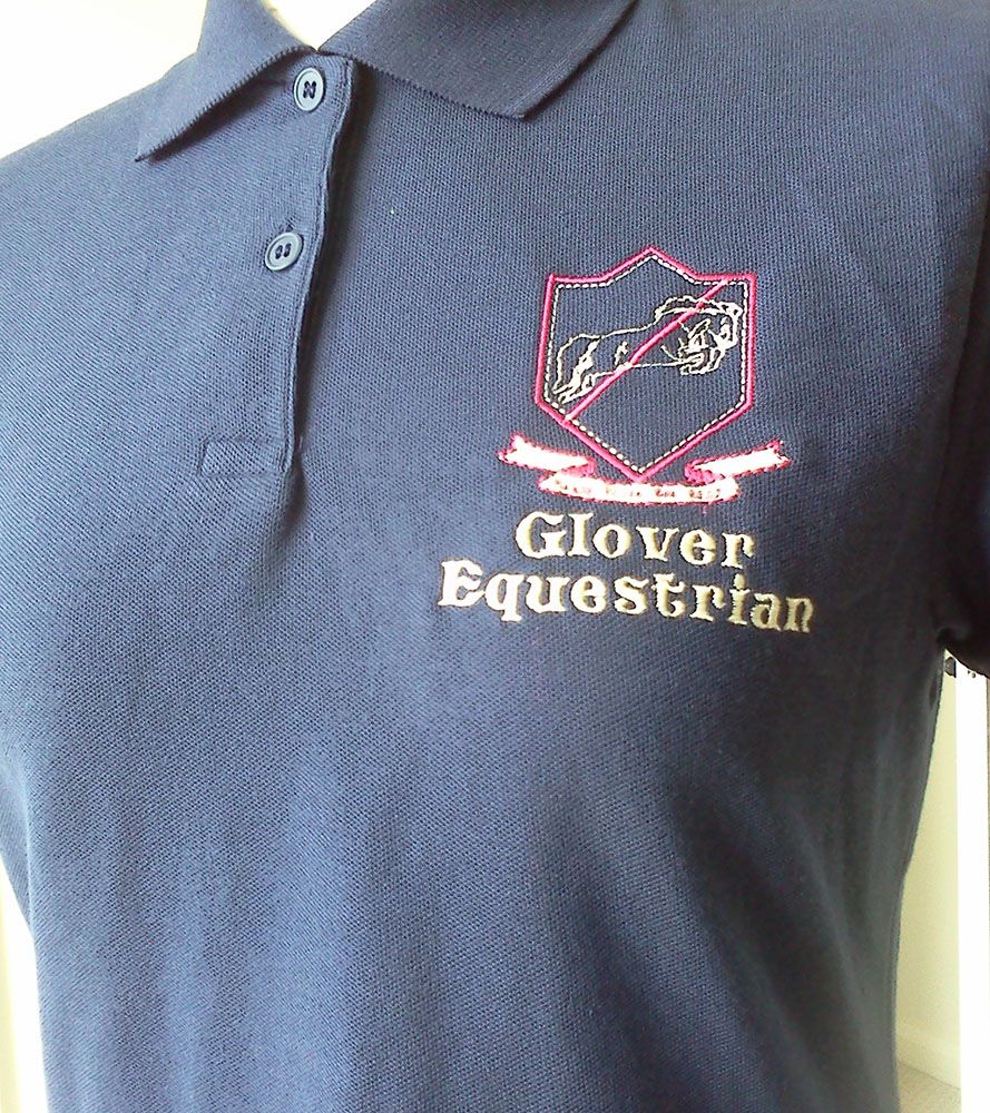 Polo Shirt with motif and Old English lettering