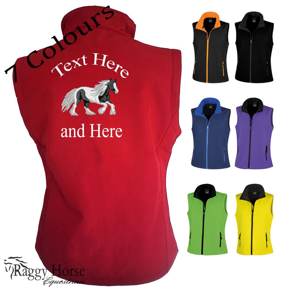 Result Core Personalised Embroidered Ladies Equestrian Softshell Gilet inc 