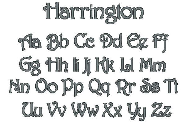 Harrington Lettering Style