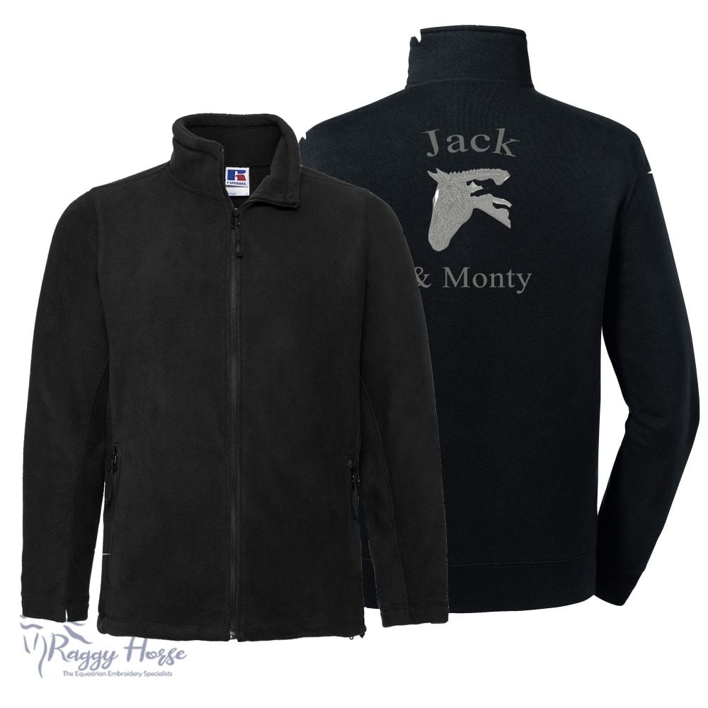 Russell Mens Equestrian Fleece Jacket inc embroidery