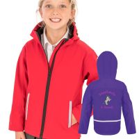 <!--002-->Result Core Hooded Personalised Junior Softshell Jacket inc embroidery . Choice of over 30 embroidery designs.