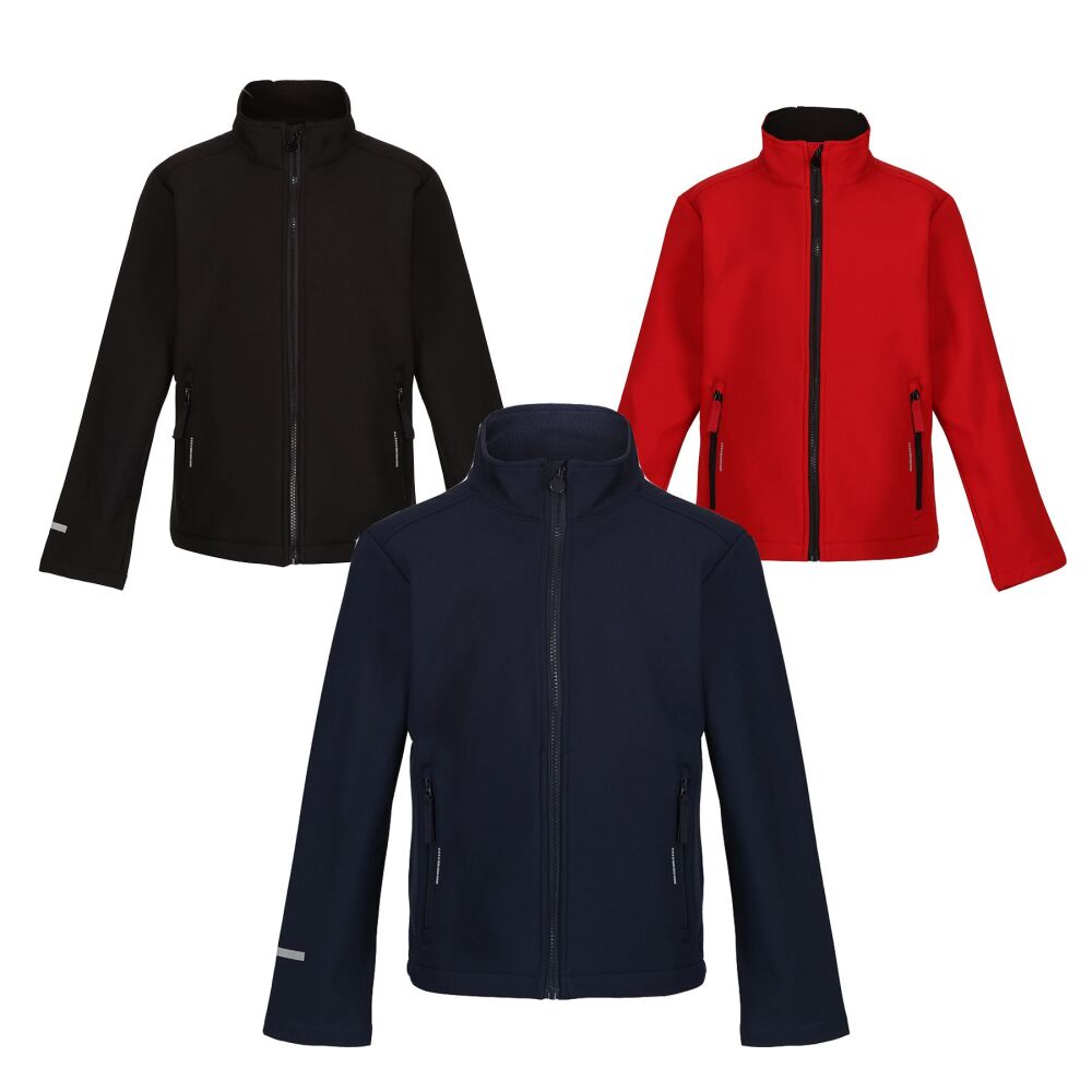Junior Regatta Ablaze Softshell Jacket personalised with embroidery design and lettering