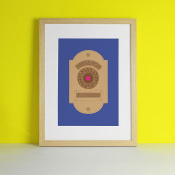 Happiness Button Interactive Art Print