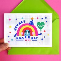 Hip Hip Hooray Celebration Greeting Card