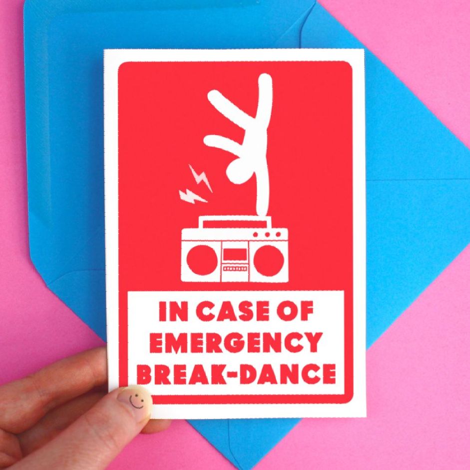 Emergency Breakdance Greeting Card