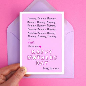 Mummy Mummy Personalised Mother's Day Card