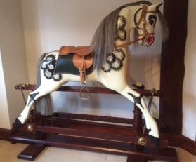 'Mac' Large Rocking Horse Hand Carved Child Ready