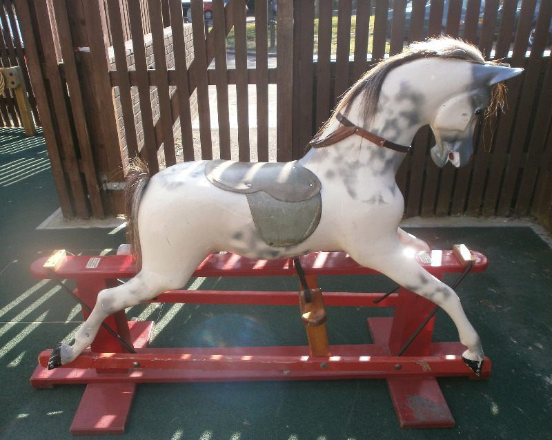 Haddon Rocking Horse large on Red Stand