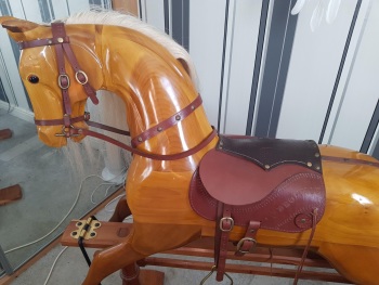 Hand Crafted Large 50in Rocking Horse by Ken Shawley